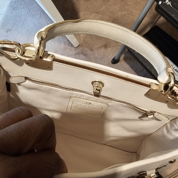 Gold Studded Coach Handbag - Picture 4 of 4